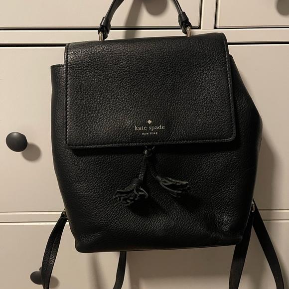 Black Kate Spade Leather Backpack - Picture 2 of 3